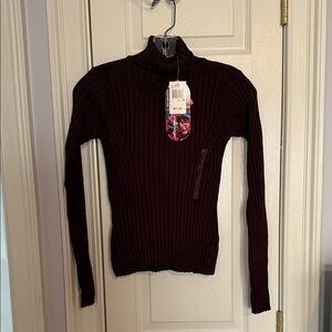 Energie Deep Burgundy Turtleneck Sweater